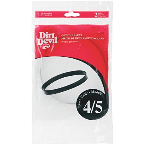 Dirt Devil Style 4&5 Belt, for Featherlite upright-2-pack, Black, 2 Count