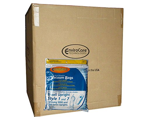 75 (Half Case) Bissell Style Micro Lined 1 , 7 #30861 and Samsung Vacuum bags, PowerForce, PowerGlide, Plus, Lift Off, All Samsung uprights models 5000 and 7000 series, Type VP-U100F, VP-U100 for Samsung Model Vacuum Cleaners, 30861, 3086, 32120, 32071