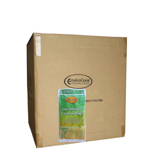 1 Case (50 pkgs) Hoover HEPA Allergy Type Y Bags, WindTunnel Upright Vacuum Cleaners, 43655109, 4010100Y, 4010801Y, AH10060DT,AH10040CLP,902419001, Royal, Gold Star, Pacific Steamex