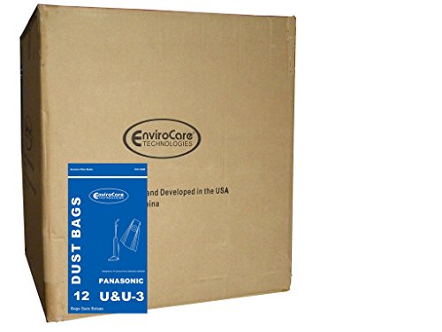 1/2 Case (12 Pkgs) Panasonic U, U-3 & U-6 Single Ply Upright Vacuum Cleaner Bags MC-V145M, MC-115P, MC-V5000 -V5099, MC-V7300 - V7399, MC-V6200 - V6299