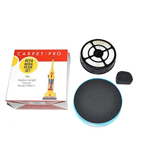 TVP Replacement for Carpet Pro CPBU-1 Vacuum Cleaner Hepa and Secondary Filter Set # CPBU-F