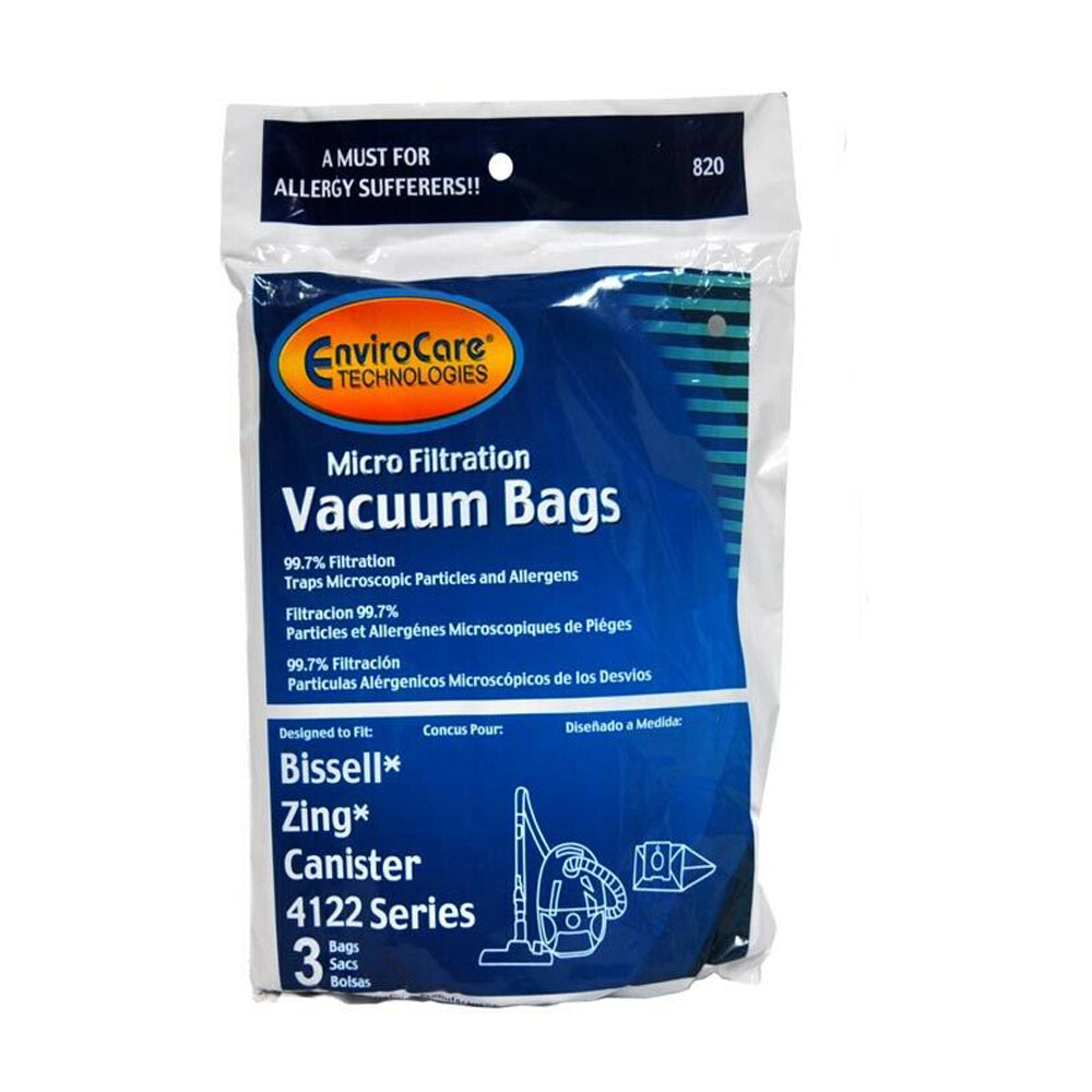 EnviroCare Bissell Zing 4122 Series Canister Vac Bag 24 in Pack Generic Part :- 820