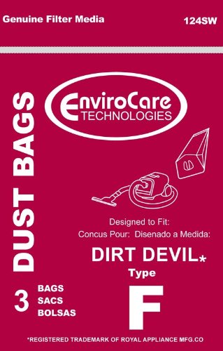 Replacement Dirt Devil Type F Bags (3 Pack) for Dirt Devil Canister