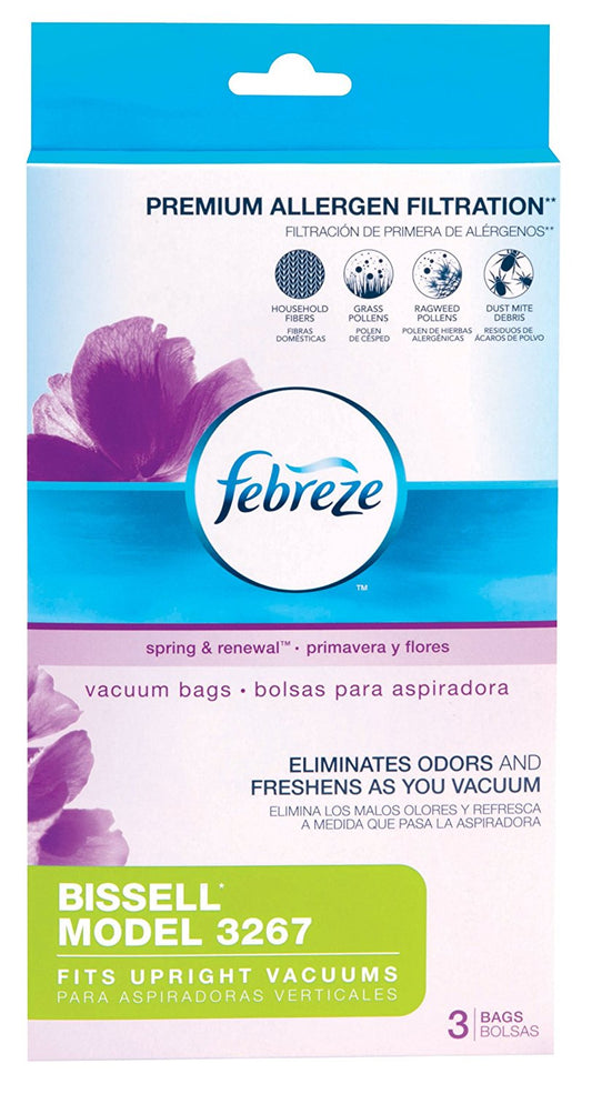 Bissell Upright Febreze Velocity Vacuum Bags 3 PK # 32671