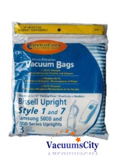 Bissell Upright Power Force Series Style 1 & 7 Paper Bag 3 Pk Generic Part # 840