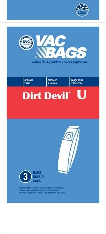 Royal Dirt Devil Type U Ultra Vacuum Cleaner Bags by DVC Made in USA