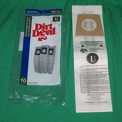 Genuine Royal Dirt Devil Type U Upright Vacuum Bags OEM Style Vac 3920048001 [60 Genuine Bags]