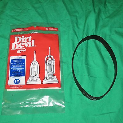 Genuine Royal Dirt Devil Style 12 Vacuum Belts Platinum Force Ultra Vision Turbo [7 Belts]