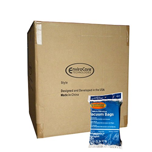 EnviroCare Half Case of Panasonic Type U U3 U6 Upright Vacuum Cleaner Microfiltration Bags