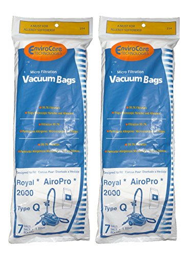 14 Royal Type Q Allergy Vacuum BAG + Filter, AirPro Ry 2000, Aire, Canister Vacuum Cleaners, 3-RY2100-001, RY2100