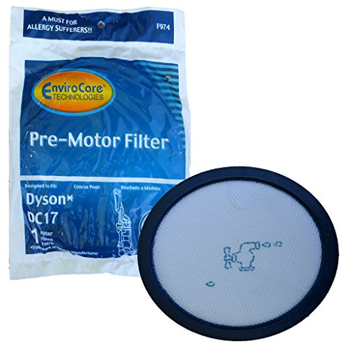 EnviroCare 1 DC17 Pre-Filter Compatible with/Replacement for Dyson DC17#911236-01 Washable Pre-Filter Vacuum Cleaner Animal Total Clean All Floors