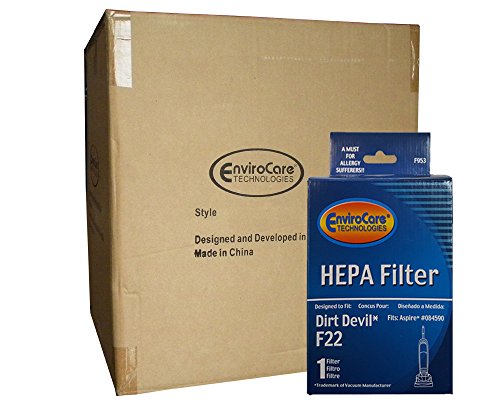 1 Case (25 pkgs) of Dirt Devil F22 Aspire HEPA Vacuum Cleaner Filters