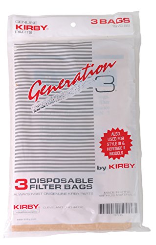 Kirby Generation 3 G3 197289 Disposable Filter Bags, 3 Pack-48/Case