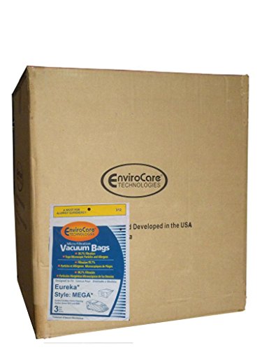 1/2 Case (25 pkgs) Eureka MEGA #58624 (58624A)Cannister Vacuum Cleaner Allergen Style Bags Model Excalibur Powerteam 6975 and 6990