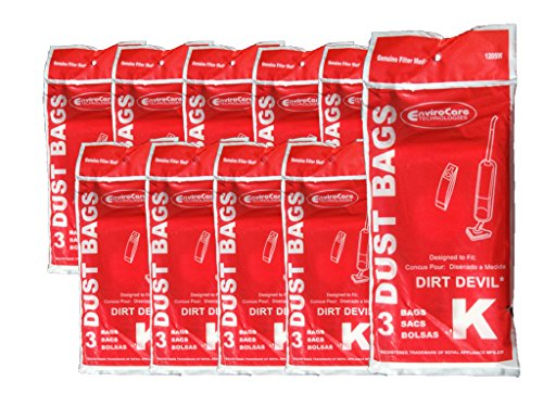 30 Royal Dirt Devil Stick Vac Type K Allergy Vacuum Bags All Dirt Devil Stick and Royal Vac Vacuum Cleaners 3-320230-001 3320230001 320230 3-320075-001 3320075001 320075 3-320235-001 3320235001 320235