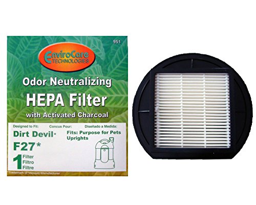 EnviroCare 1 Royal Dirt Devil F27 HEPA Exhaust Pleated Vacuum Cleaner Filter Purpose for Pets bagless