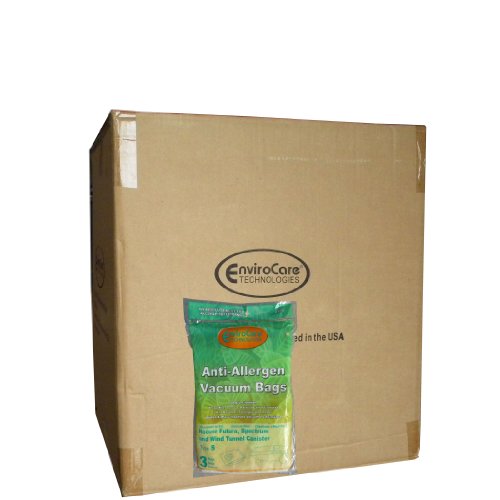 1 Case (50 pkgs) Hoover HEPA Windtunnel Allergy Vacuum Type S Bags, Futura, Spectrum, Power Max Vacuum Cleaners, 43655097, 4010064S, 4010344S, 43655093, 4010100S