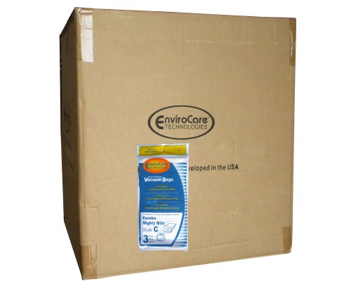 1 Case Eureka C Allergy Mighty Mite canister Vacuum Bags White Westinghouse Floorshow Home Cleaning System Commercial 52318-12 57697-12 Filteraire 54921-10 54021-10 VIP 9020 3015B 3035A B C 3020BE