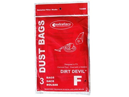 Royal Dirt Devil Style F Canister Vac Vacuum Bags 3200147001, 124SW Type Enviro