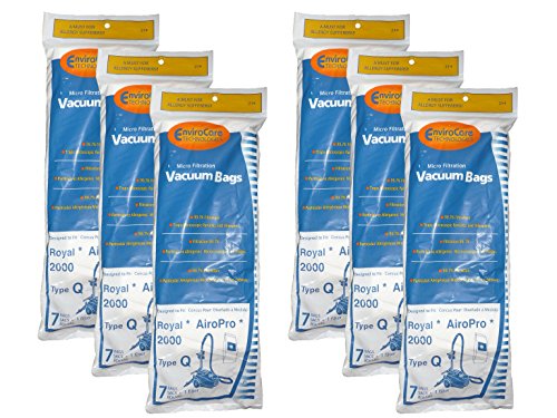 42 Royal Type Q Allergy Vacuum Bags + Filter, AirPro Ry 2000, Aire, Canister Vacuum Cleaners, 3-RY2100-001, RY2100