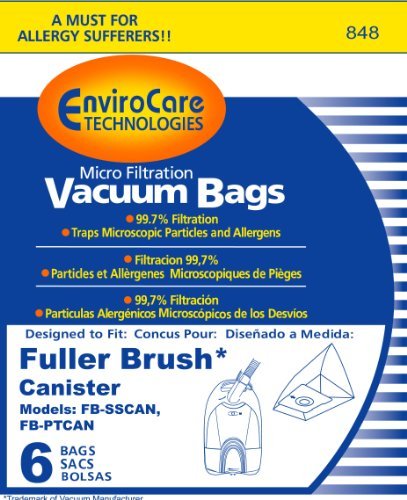 Fuller Brush Canister Vacuum Bags FB-SSCAN FB-PTCAN (6 Pack)