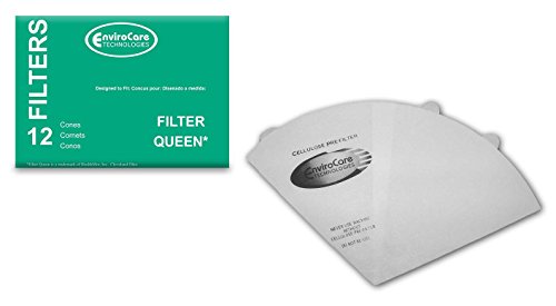 EnviroCare Replacement Vacuum Filter Cones Designed to fit Filter Queen Vacuums 12 Cones