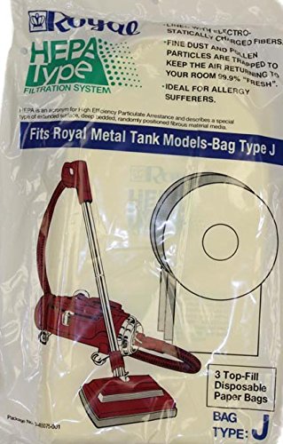 Royal Type J HEPA Filtration Vacuum Bags (3-pack) part # 3465075001