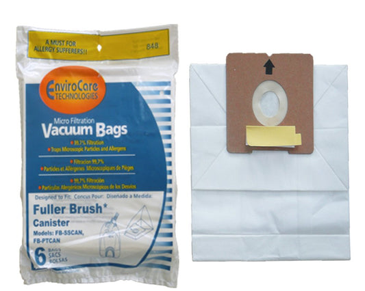 EnviroCare 6 Fuller Brush Canister Tank Vacuum Cleaner Allergen Bag 06155 Model FB-Sscan FB-PTCAN