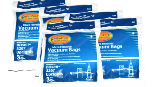 EnviroCare Vacuum Bag 833 for Bissell 3267 - Micro Allergen (15-Pack)