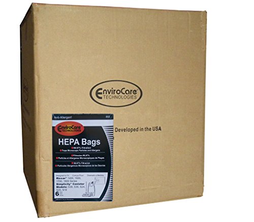 1 Case (25 Pkgs) Riccar Simplicty HEPA Canister Replacement Vacuum Bags RHH-6 C19-6 SHH-6 S8-6 C19-6