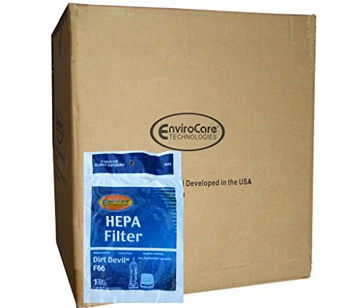 1 Case (50) Dirt Devil F66 HEPA Filter #440003887 Upright Vacuum 304708001, 304707001