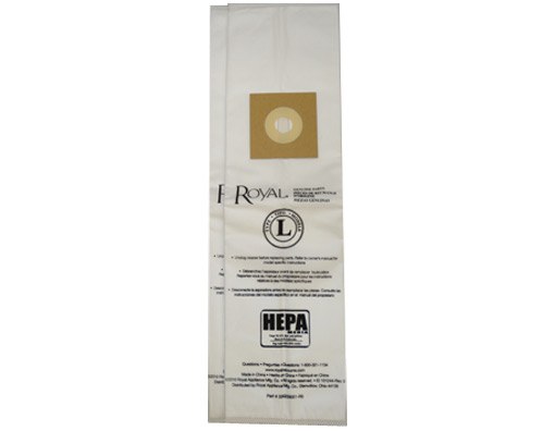 Genuine Royal Dirt Devil Style L HEPA Cloth Vacuum Cleaner Bags AR10160, CR50075