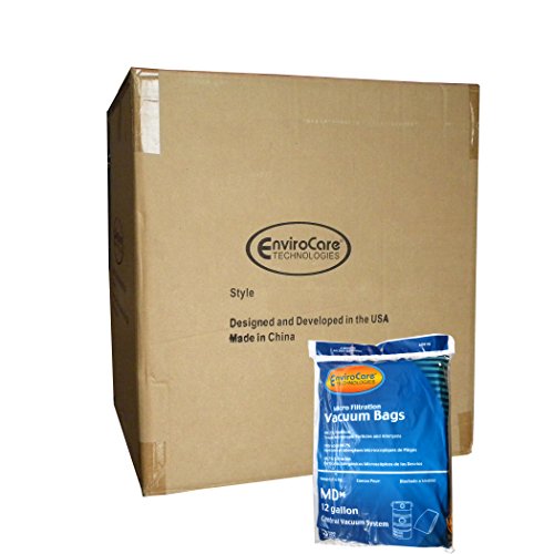 EnviroCare Case (25 pkgs) Replacement Vacuum Bags for Modern Day 12 Gallon Central Vacuums