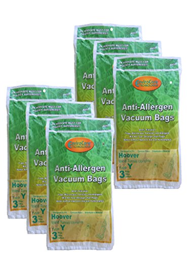 18 Hoover HEPA Allergy Type Y Bags, WindTunnel Upright Vacuum Cleaners, 43655109, 4010100Y, 4010801Y, AH10060DT,AH10040CLP,902419001, Royal, Gold Star, Pacific Steamex