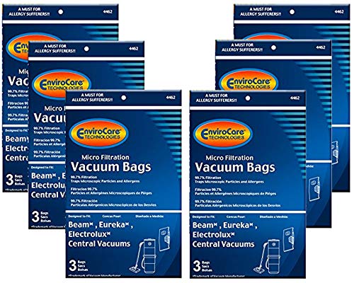 EnviroCare 150 Replacement Vacuum Bags for Eureka Beam Electrolux Star-Brute Kenmore Mastercraft Nutone Central 110360 90610