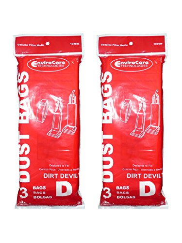 6 Royal Dirt Devil Type D 670147, 670075, 670148 Upright Vacuum Cleaner Bags