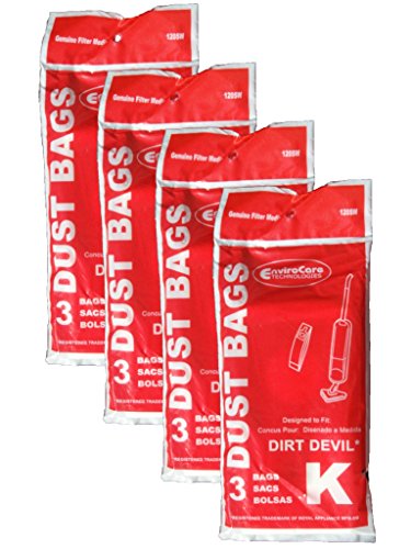 12 Royal Dirt Devil Type K Stick Vac Vacuum Cleaner Bags