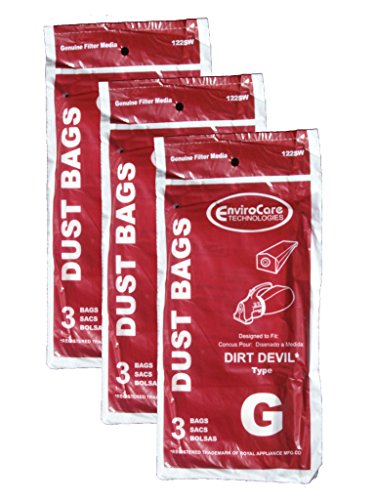 EnviroCare 9 Royal Dirt Devil Type G Hand Vac Vacuum Cleaner Bags