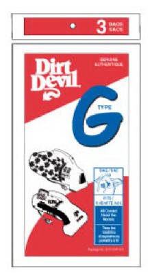 3 Royal Dirt Devil Style G Vacuum Bags, Genuine OEM Type