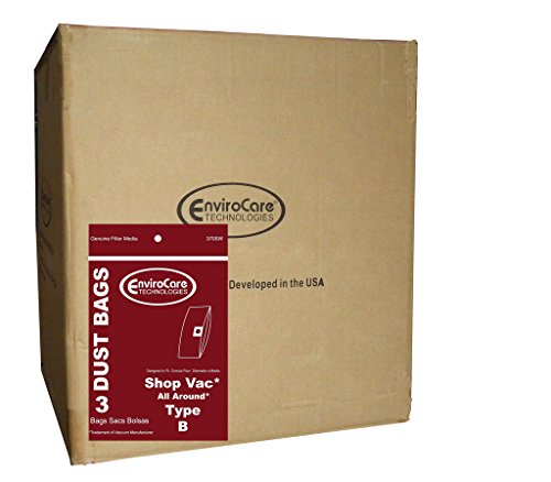 1 Case (50) ShopVac Type B #9066800 2-Gallon Wet/Dry Vacuum Bags 906-68-00 Shop Vac