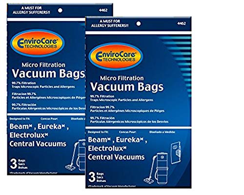 EnviroCare Replacement Micro Filtration Vacuum Cleaner Dust Bags Made to fit Eureka, Beam, Electrolux, Star-Brute, Kenmore, Mastercraft, Nutone, Central Vacuum Machines 6 Bags