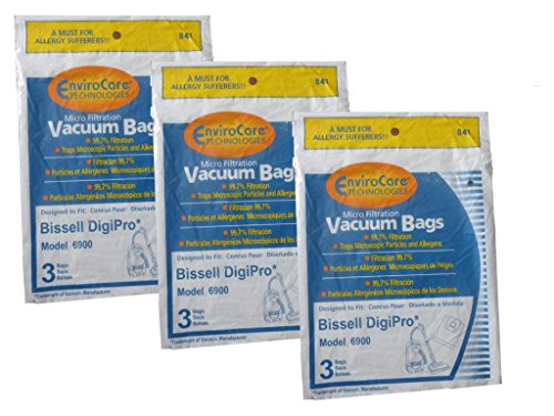 EnviroCare Replacement Micro Filtration Vacuum Cleaner Dust Bags Designed to fit Bissell Digi-Pro and Samsung VP-77F 9 bags