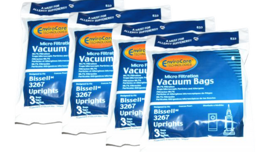 EnviroCare Vacuum Bag 833 for Bissell 3267 - Micro Allergen (12-Pack)