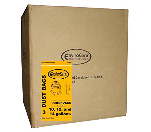 1/2 Case (25) ShopVac Type F 10-14 Gallon Bags 9066200 Wet/Dry Shop Vac Vacuum Bags 906-62-00