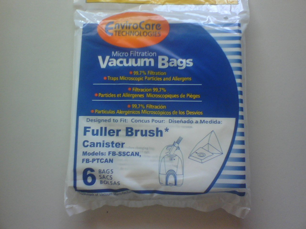 Fuller Brush 06.155 Canister vacuum cleaner bags- Generic - 6 pack