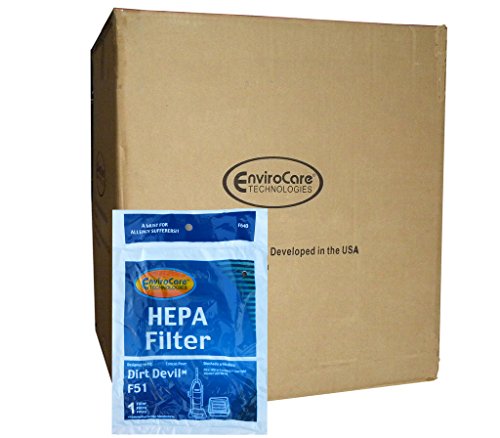 1/2 Case (25 pkgs) Dirt Devil Style F51 Vacuum Cleaner HEPA Exhaust Filter 304008002