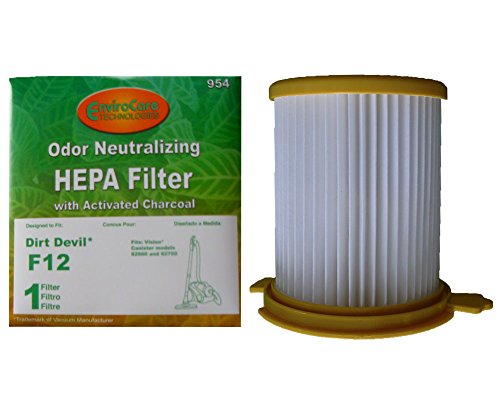 1 Royal Dirt Devil F12 Pleated HEPA Canister Vacuum Cleaner Filter Vision Outlast Turbo Swivel