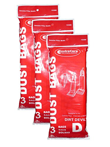 EnviroCare 9 Royal Dirt Devil Type D 670147, 670075, 670148 Upright Vacuum Cleaner Bags