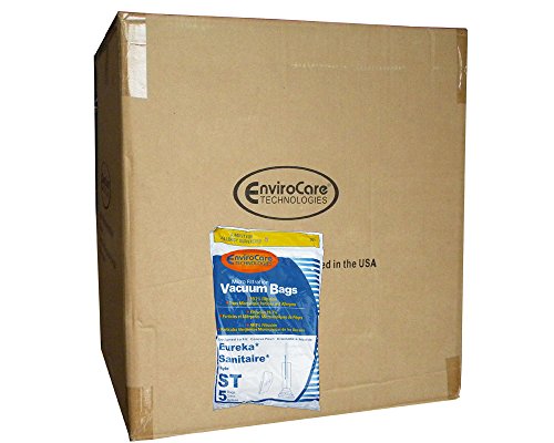 EnviroCare 1/2 Case (25 pkgs) Sanitaire Eureka Style ST 63213A Canister Vacuum Cleaner Bags Express, Power Team Canister, Home Cleaning System 63213, 63213A, 63213-g5, 63213-10, S670D