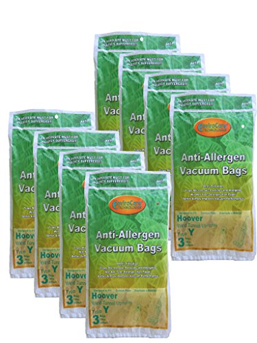 24 Hoover HEPA Allergy Type Y Bags, WindTunnel Upright Vacuum Cleaners, 43655109, 4010100Y, 4010801Y, AH10060DT,AH10040CLP,902419001, Royal, Gold Star, Pacific Steamex